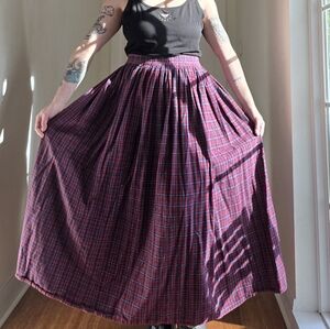 Vintage Plaid Skirt 1X